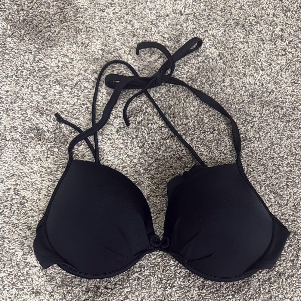 Victoria’s Secret 36D Push-up Black Halter Bikini Top